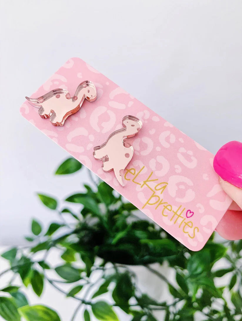 Betty Brontosaurus Mini Studs - Choose Your Colour