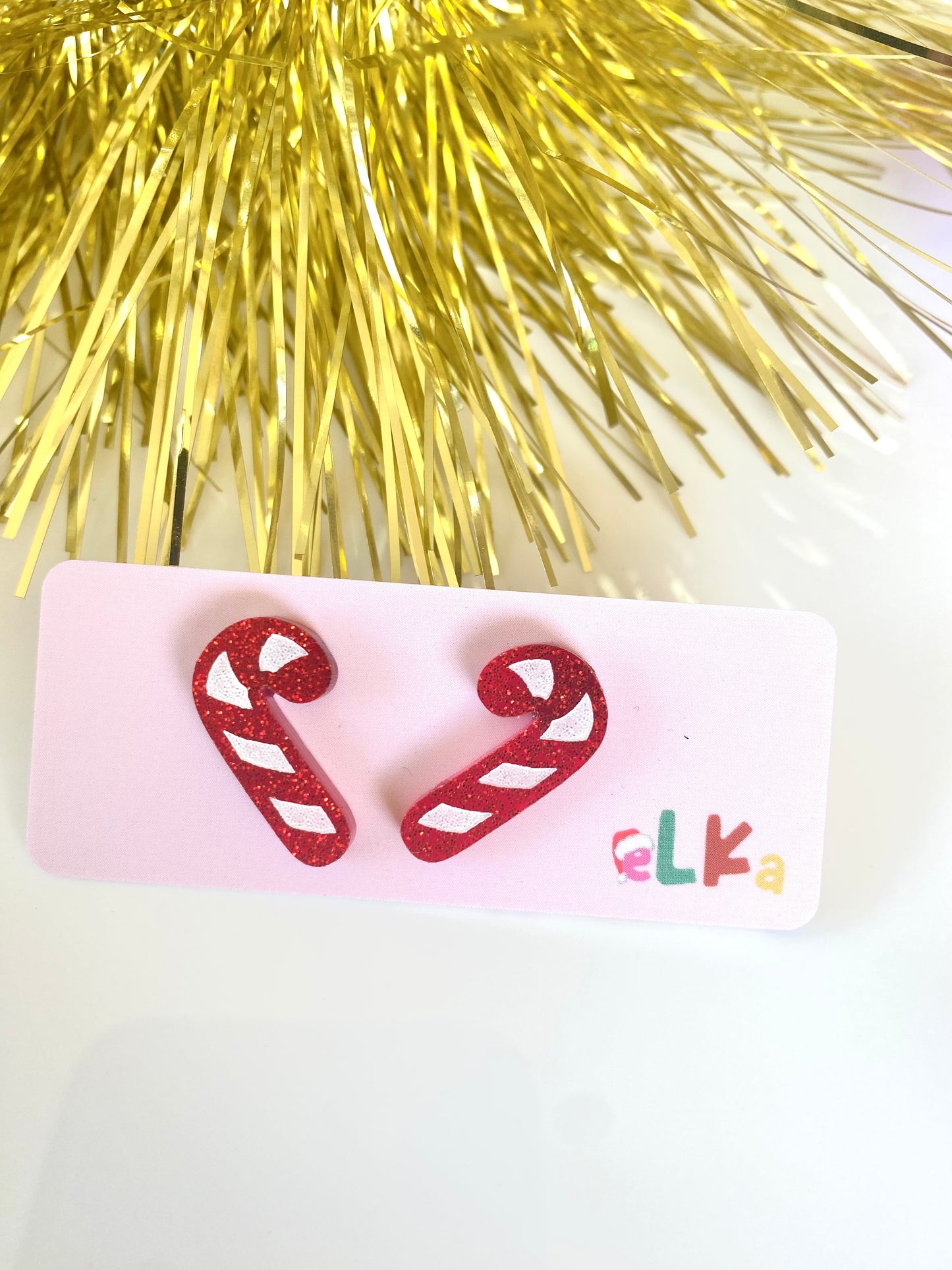 Candy Cane Studs