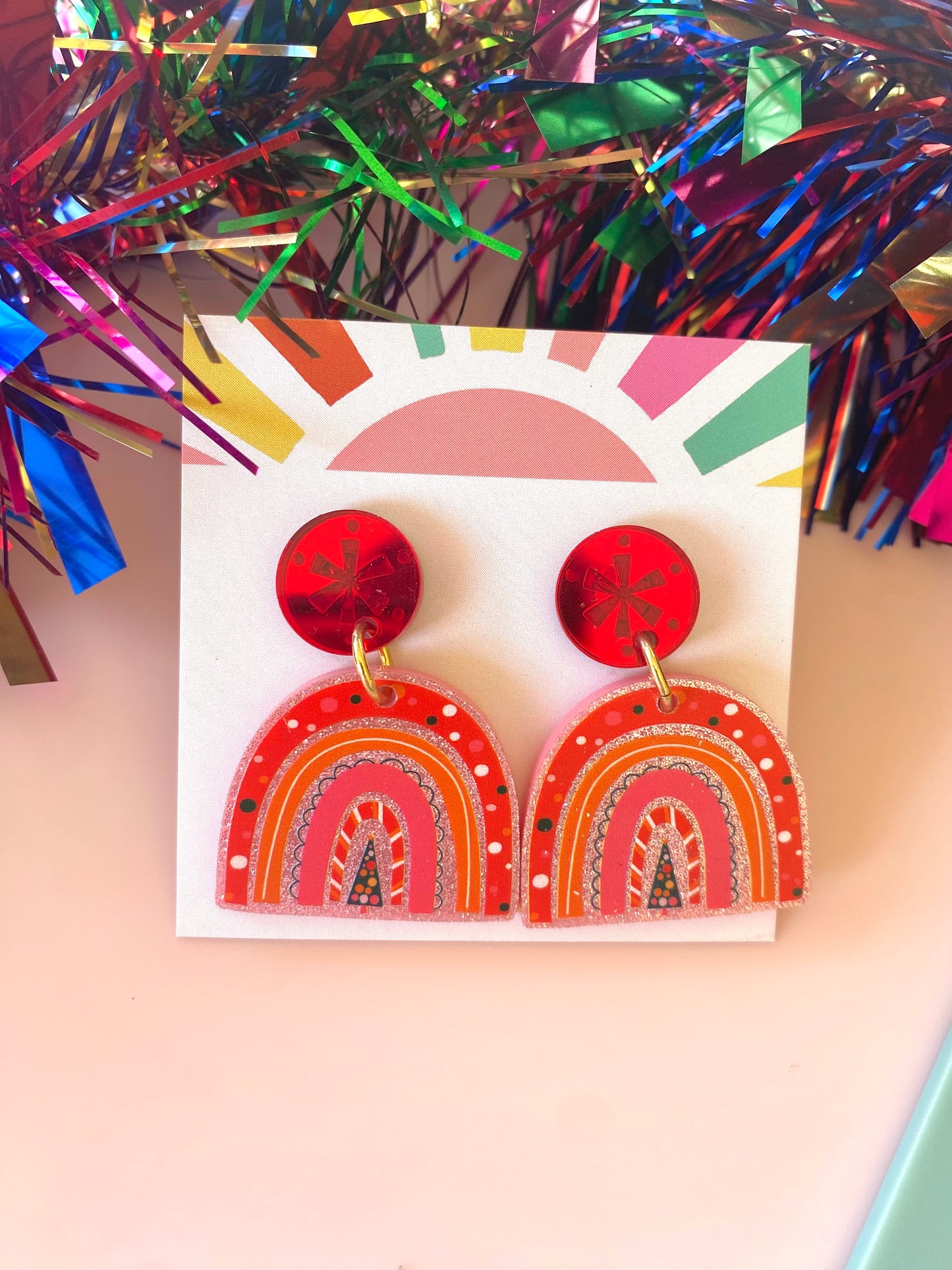 Red and Pink Christmas Drops