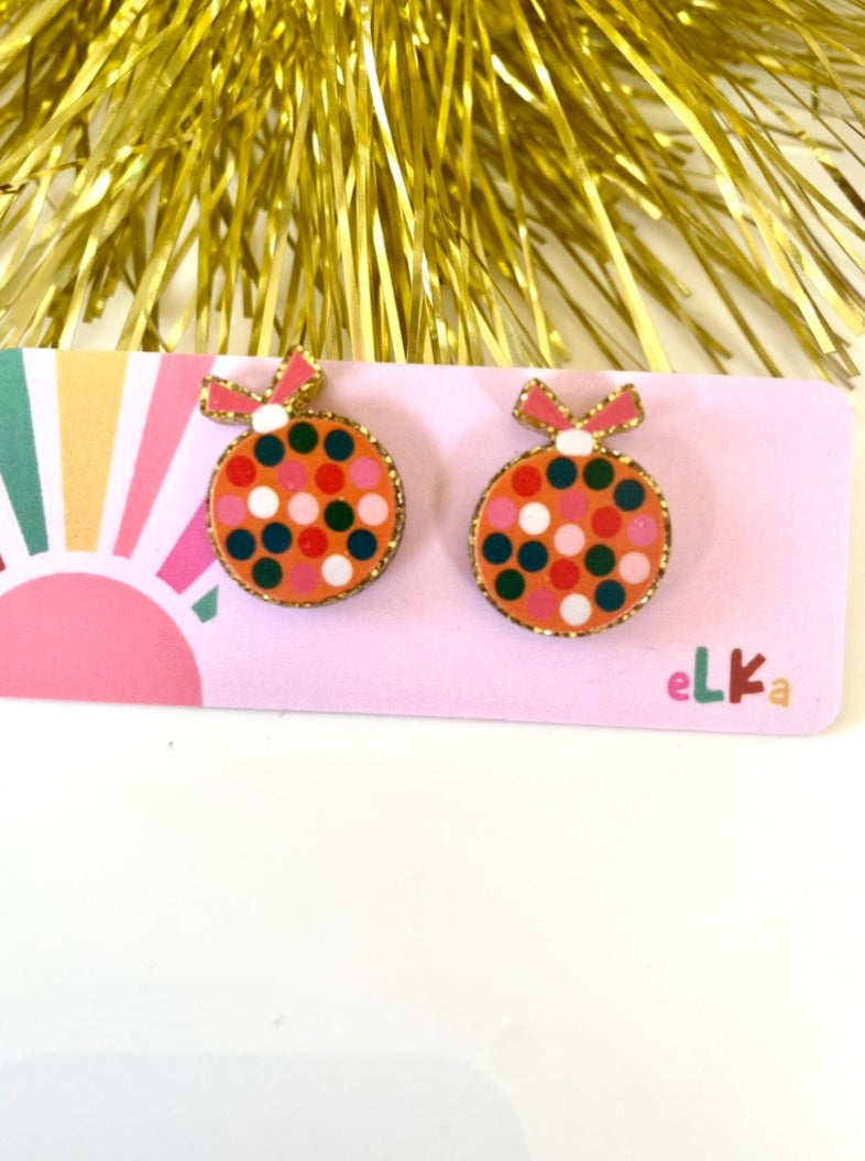 Cute Christmas Bauble Studs