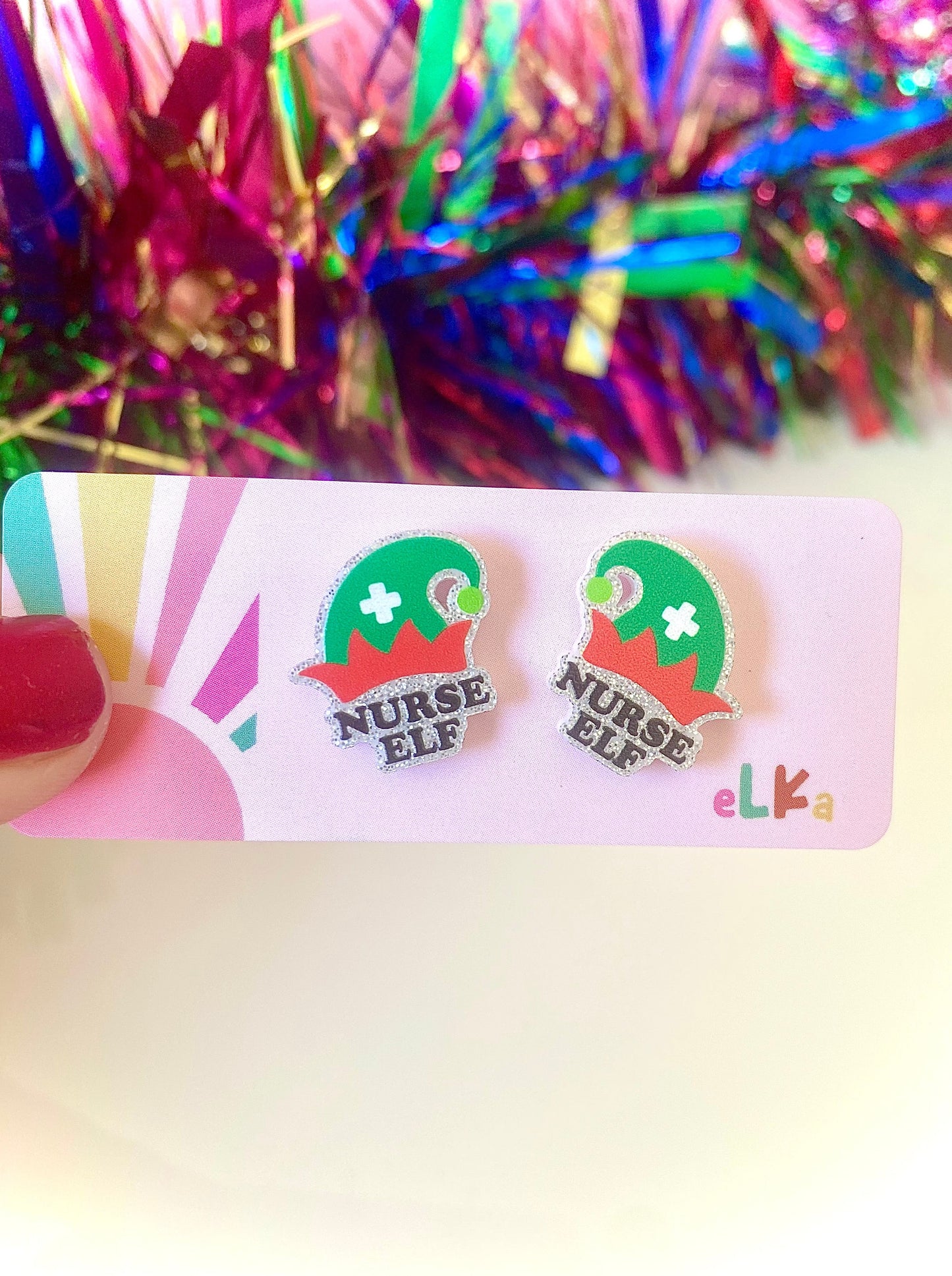 Nurse Elf Studs