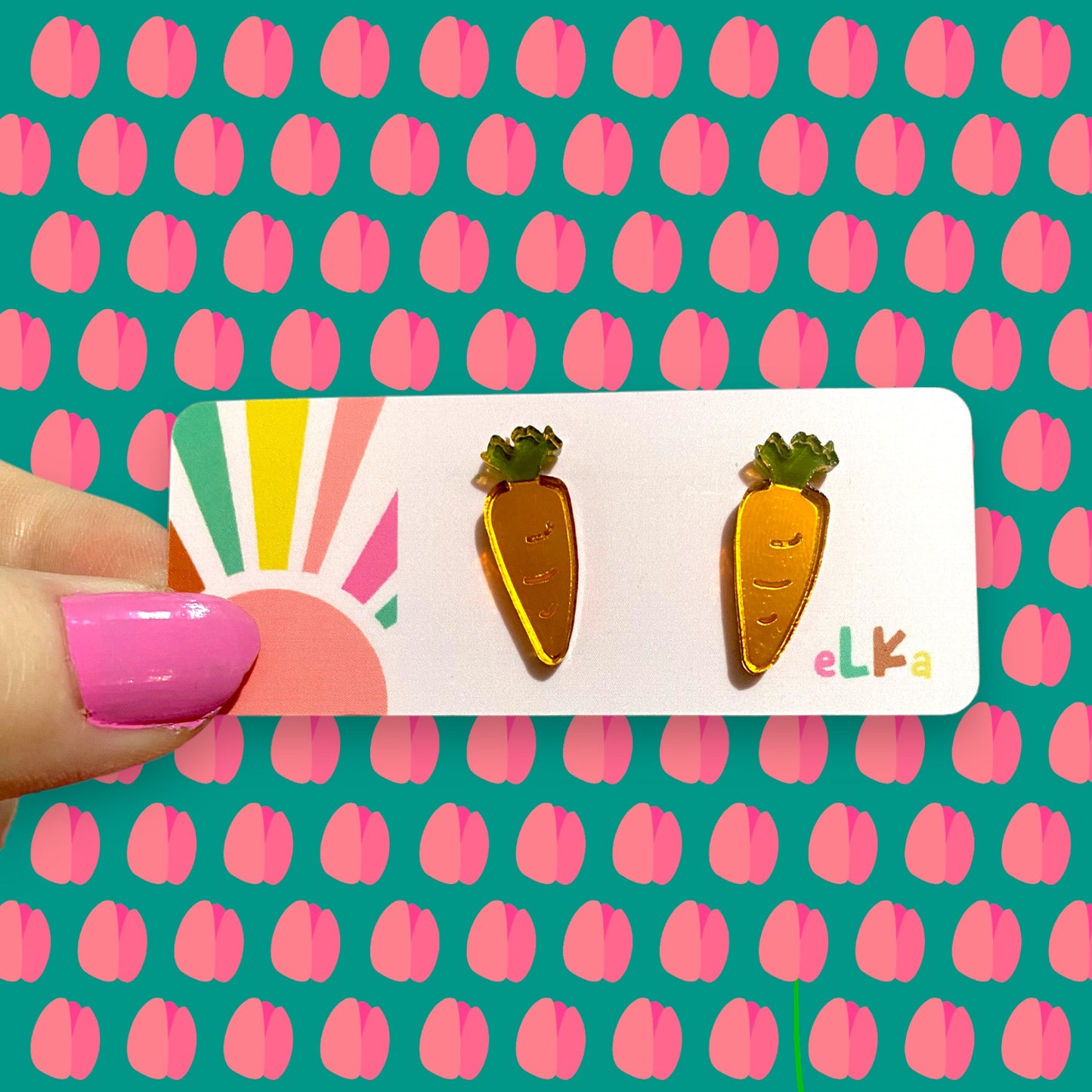 Carrot Studs - Mirror