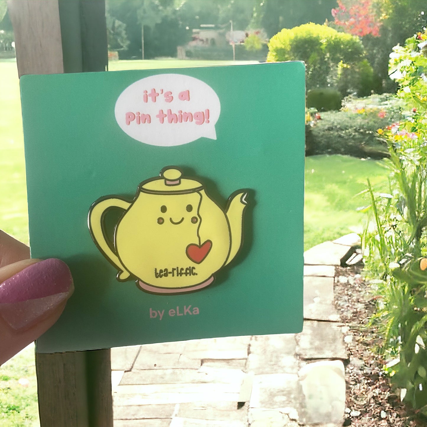 TEA-RIFFIC TEAPOT ENAMEL PIN