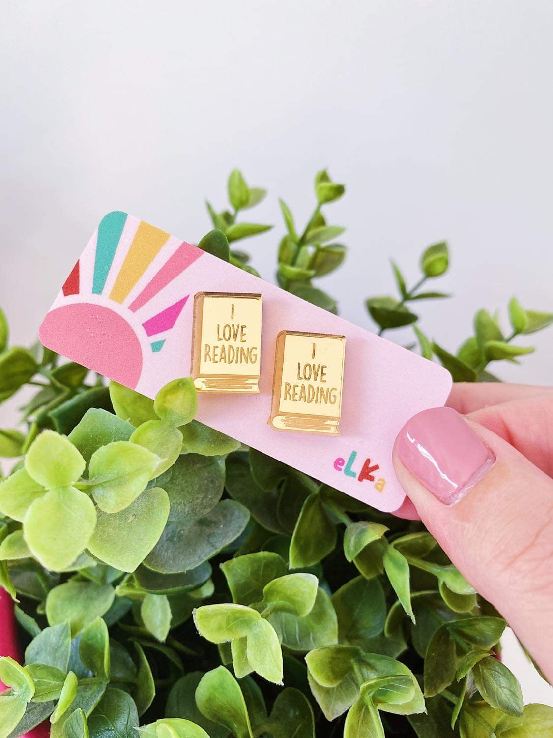 “I Love Reading” Mini Studs *CHOOSE YOUR COLOUR*