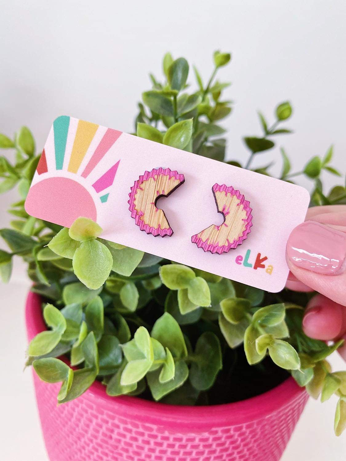 Pencil Shavings Mini Studs *CHOOSE YOUR COLOUR*