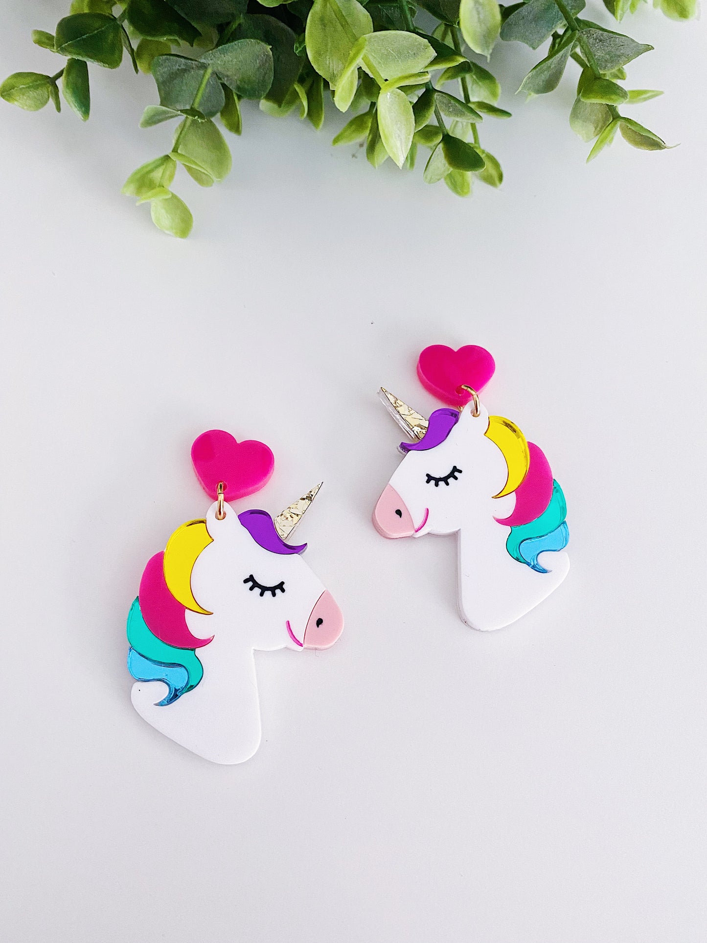 Unicorn Dangles - Rainbow Lemon Drop
