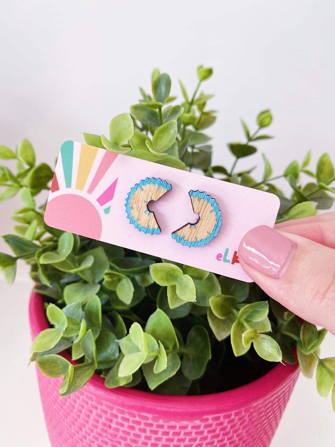 Pencil Shavings Mini Studs *CHOOSE YOUR COLOUR*