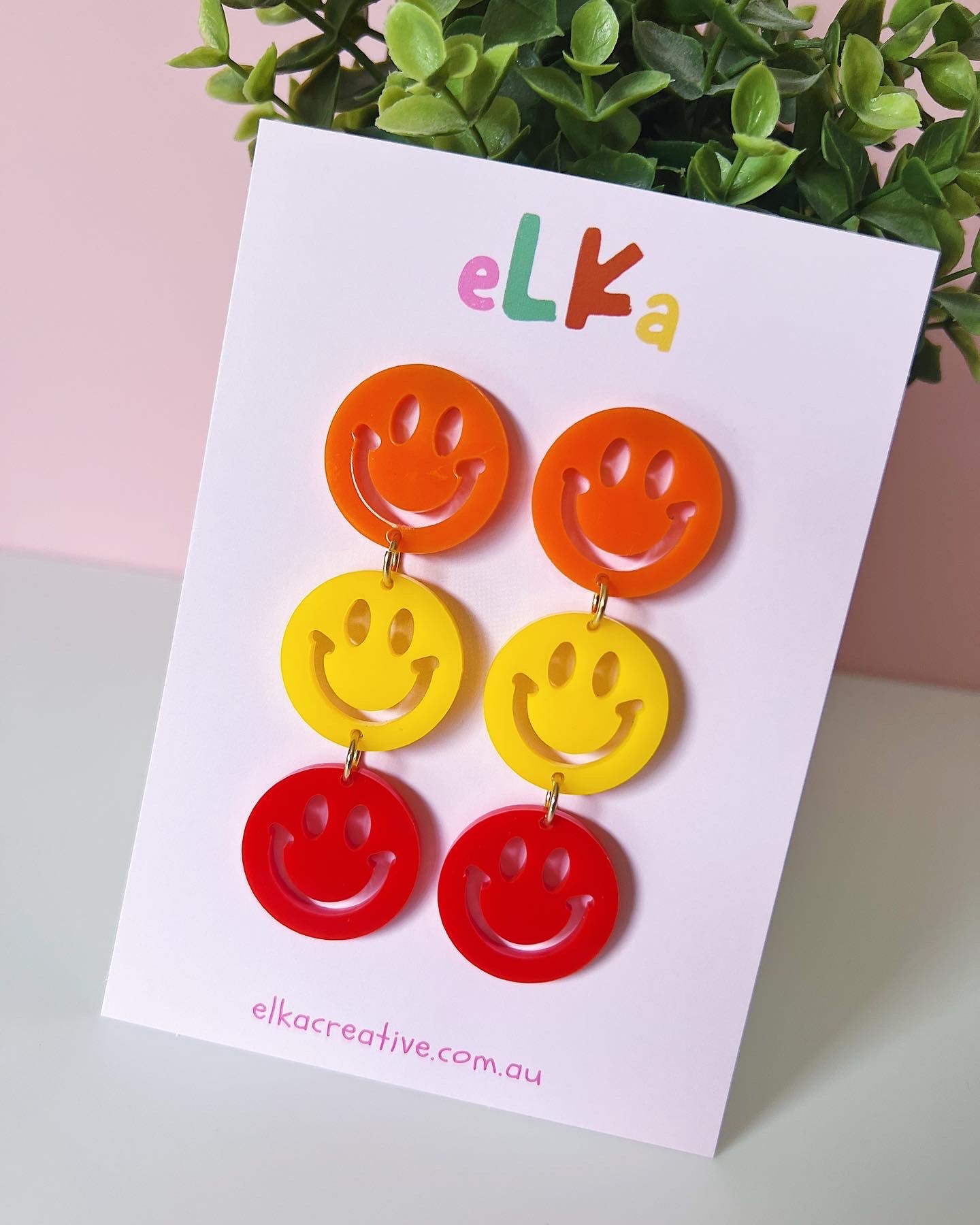 Happy Face Dangles - Choose Your Colour