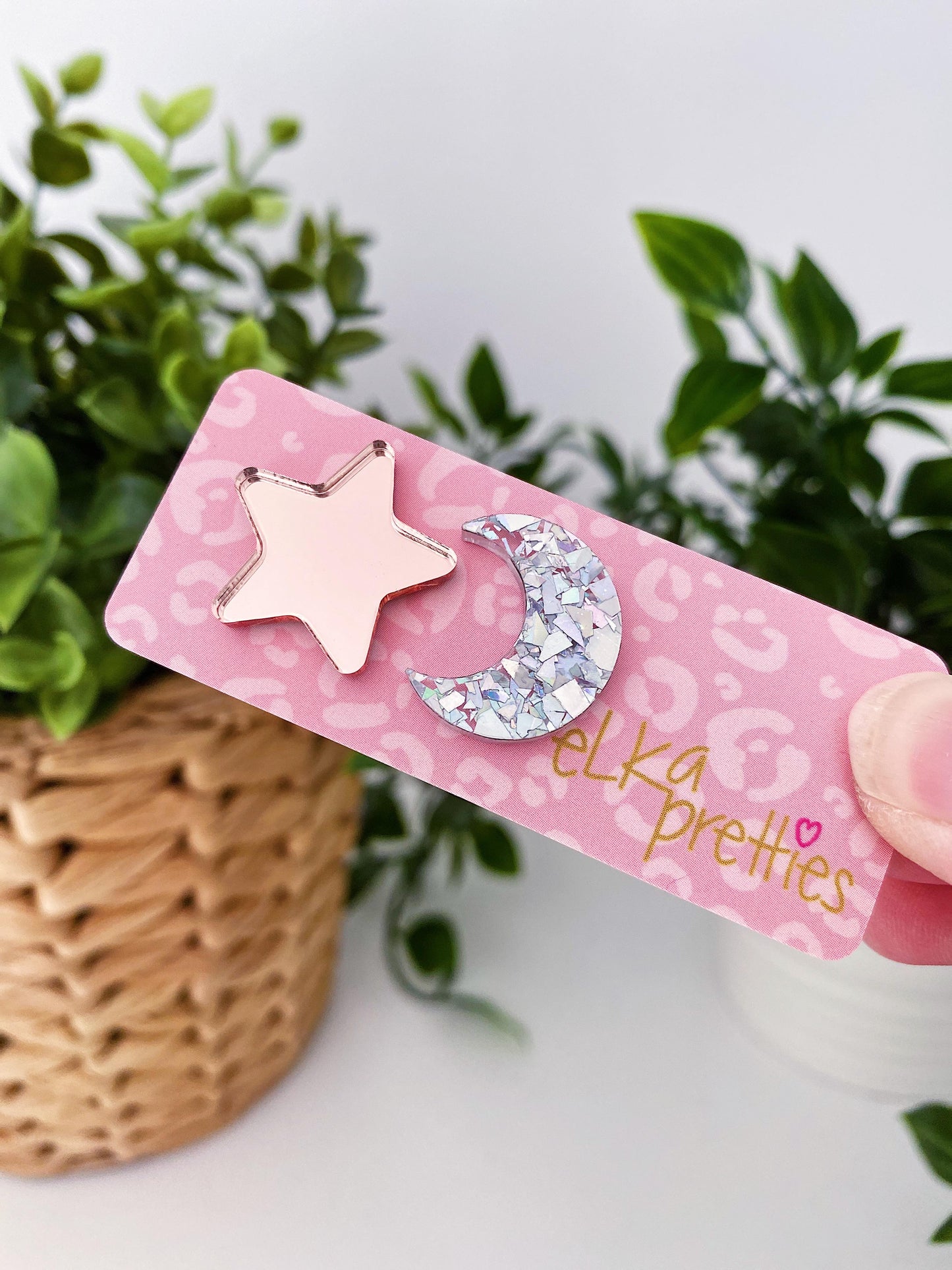 Starry Night Mini Studs - Rose Gold & Silver