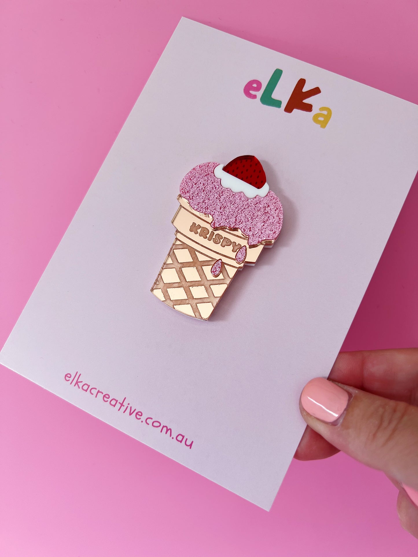 Strawberry Sundae Brooch