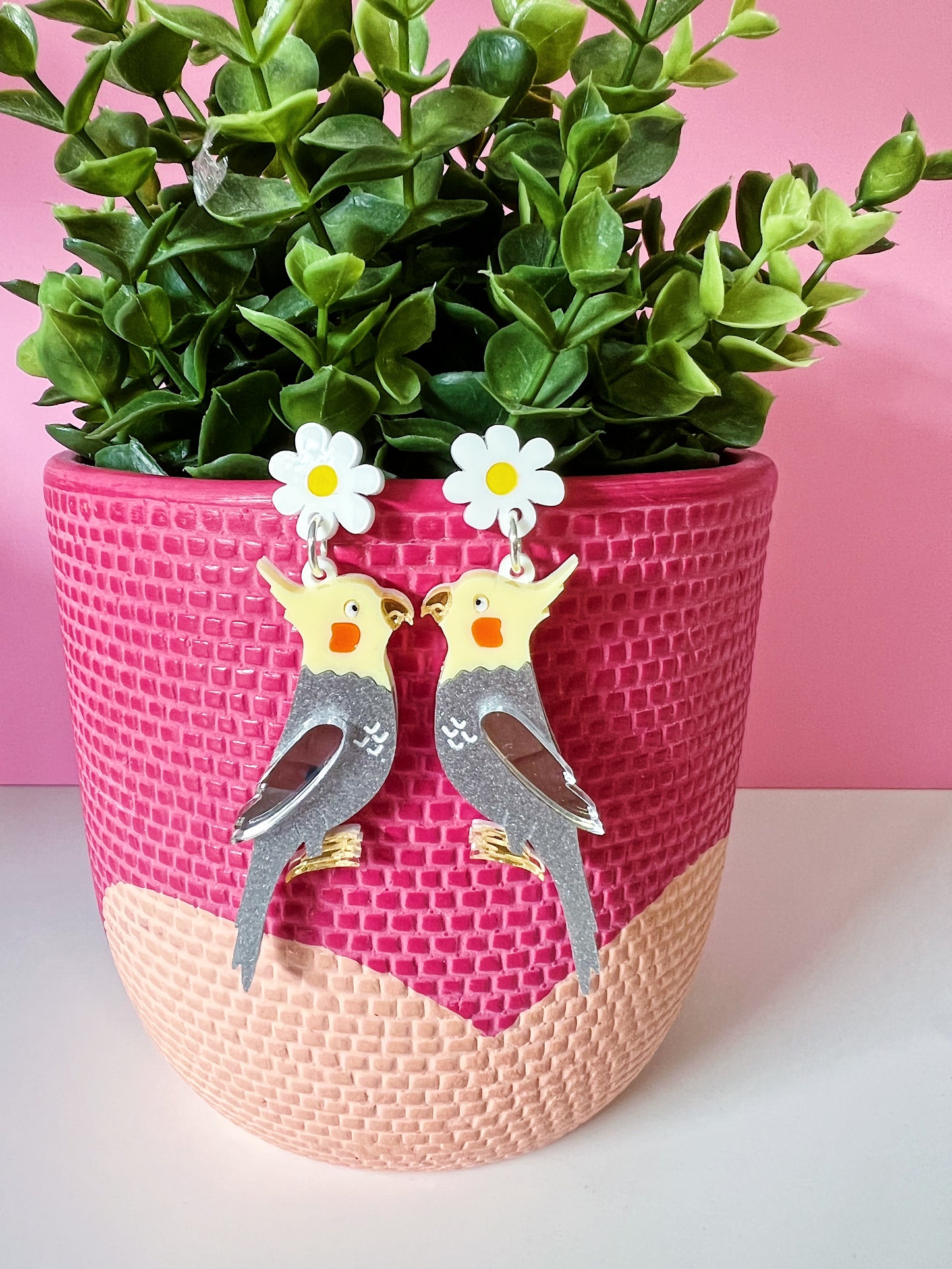 Happy the Cockatiel Dangles - two colour choices