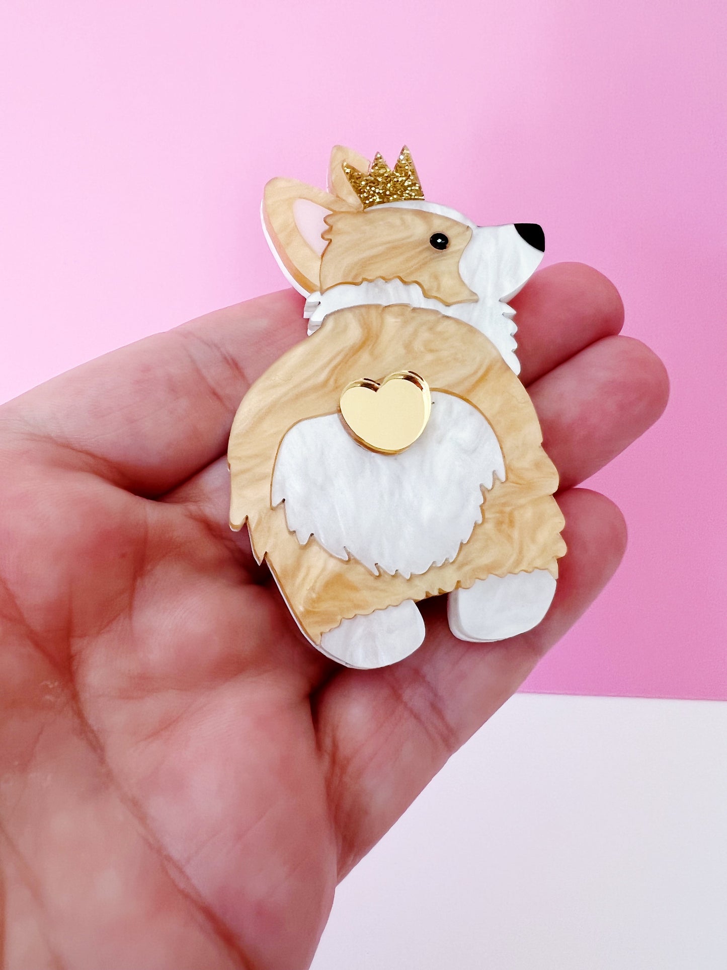 Winnie the Corgi Brooch