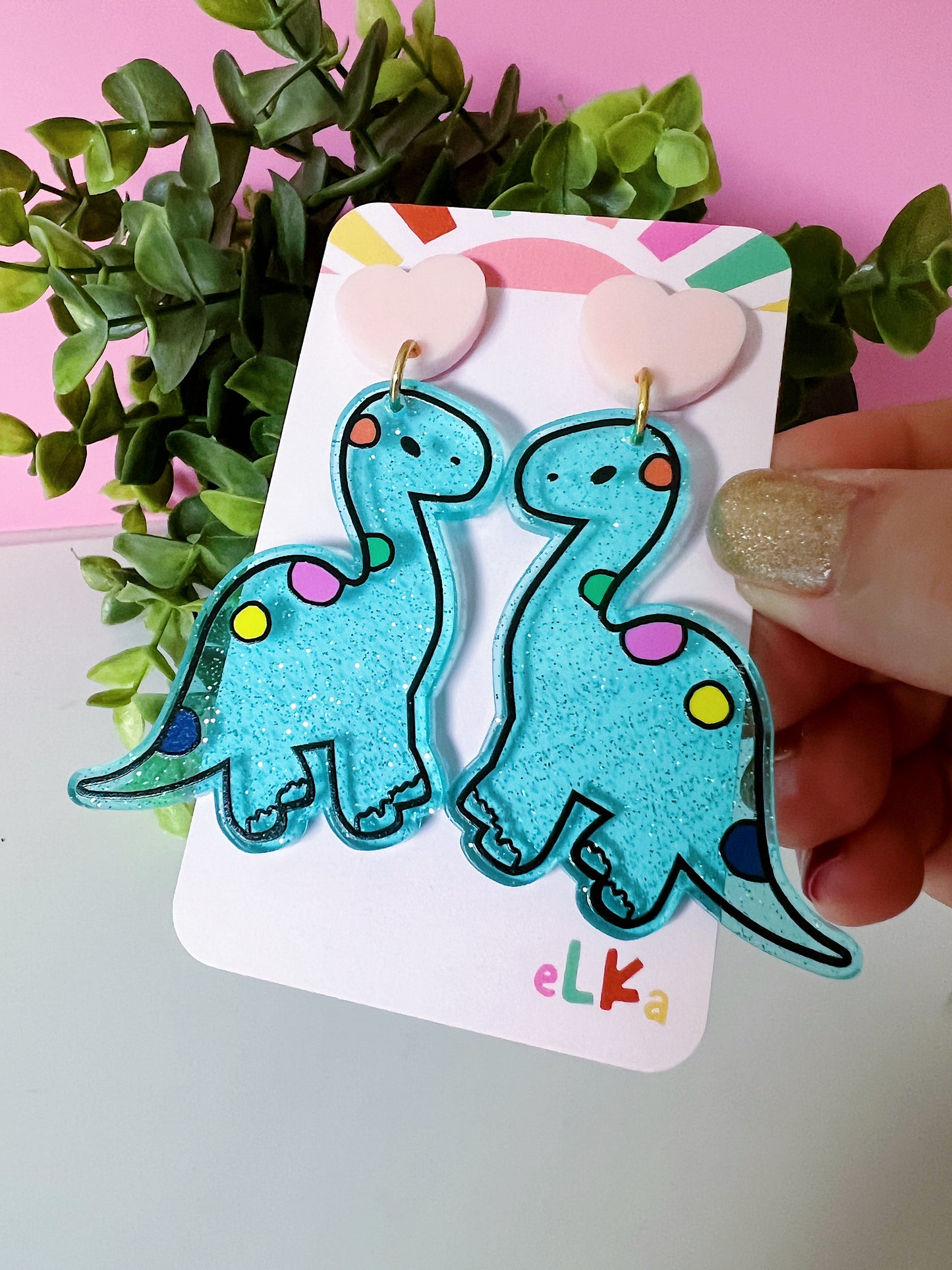 Betty Brontosaurus Fairydust Dangles - Choose your Colour