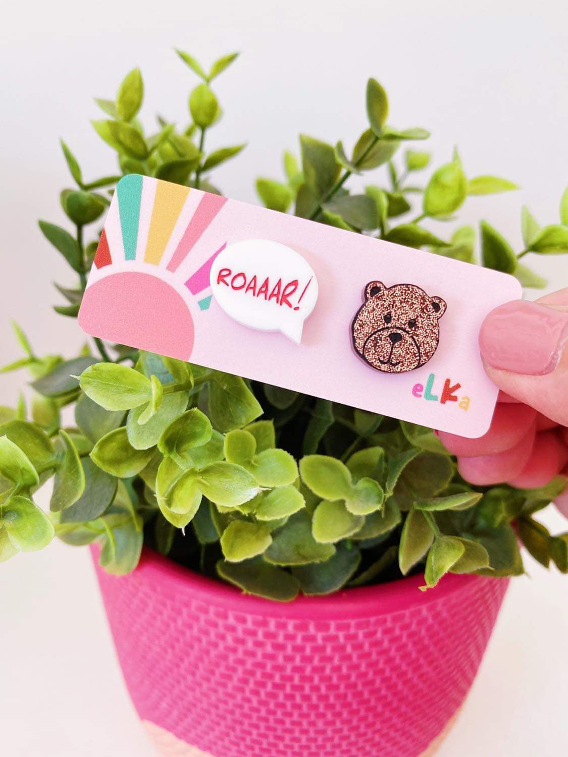 Grumpy Bear Mini Stud
