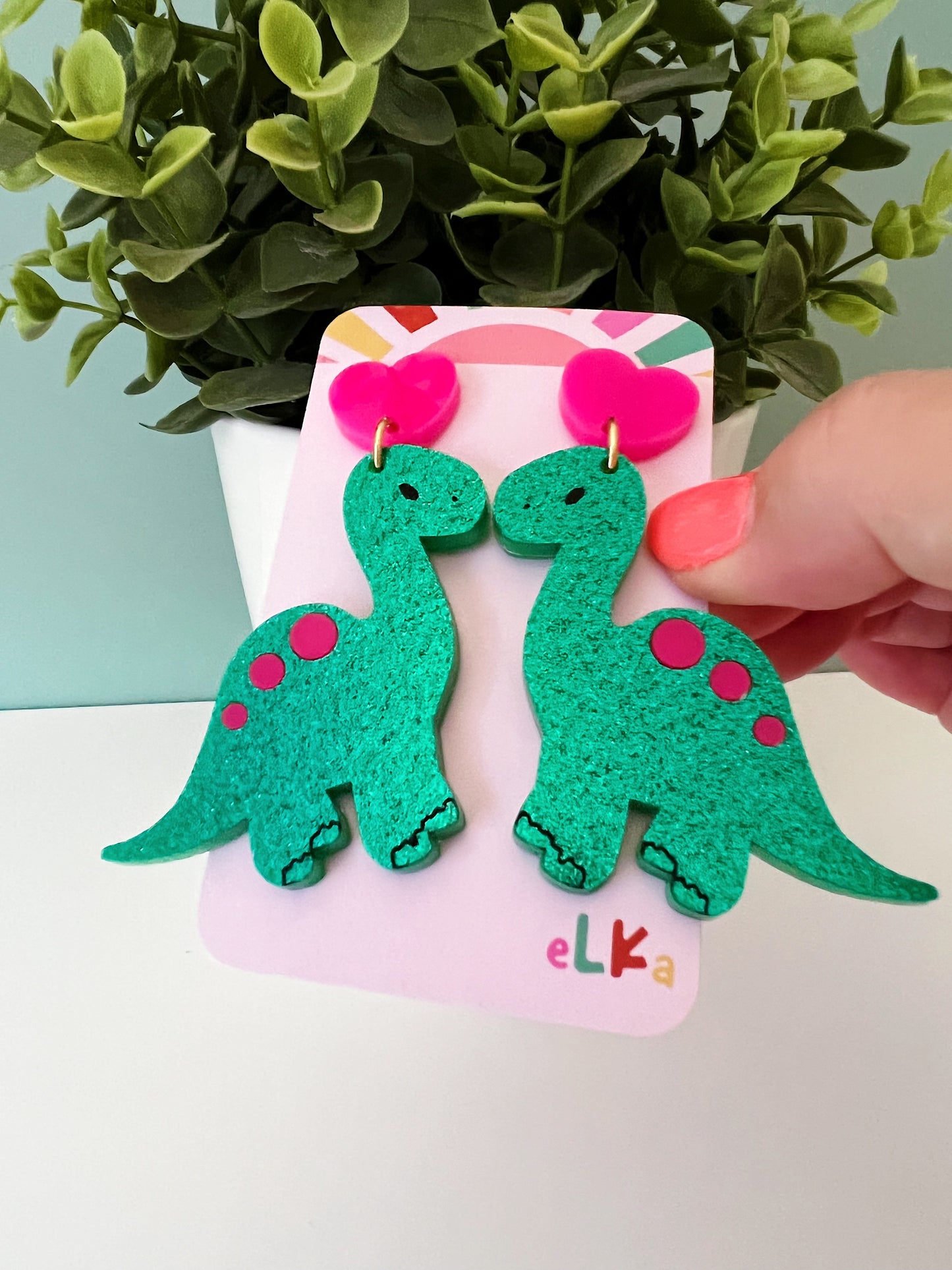 Betty Brontosaurus Layered Dangles - Choose your Colour