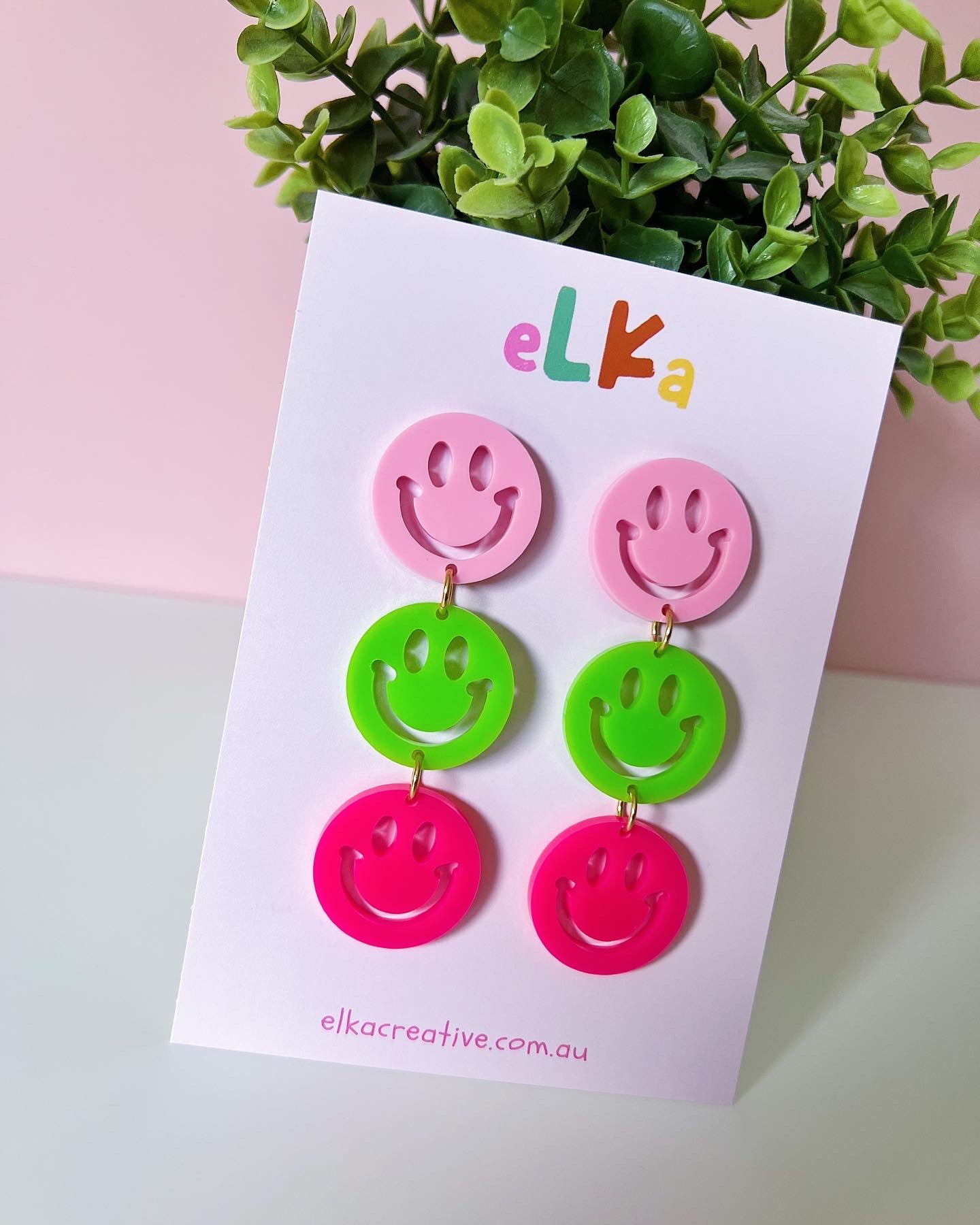 Happy Face Dangles - Choose Your Colour