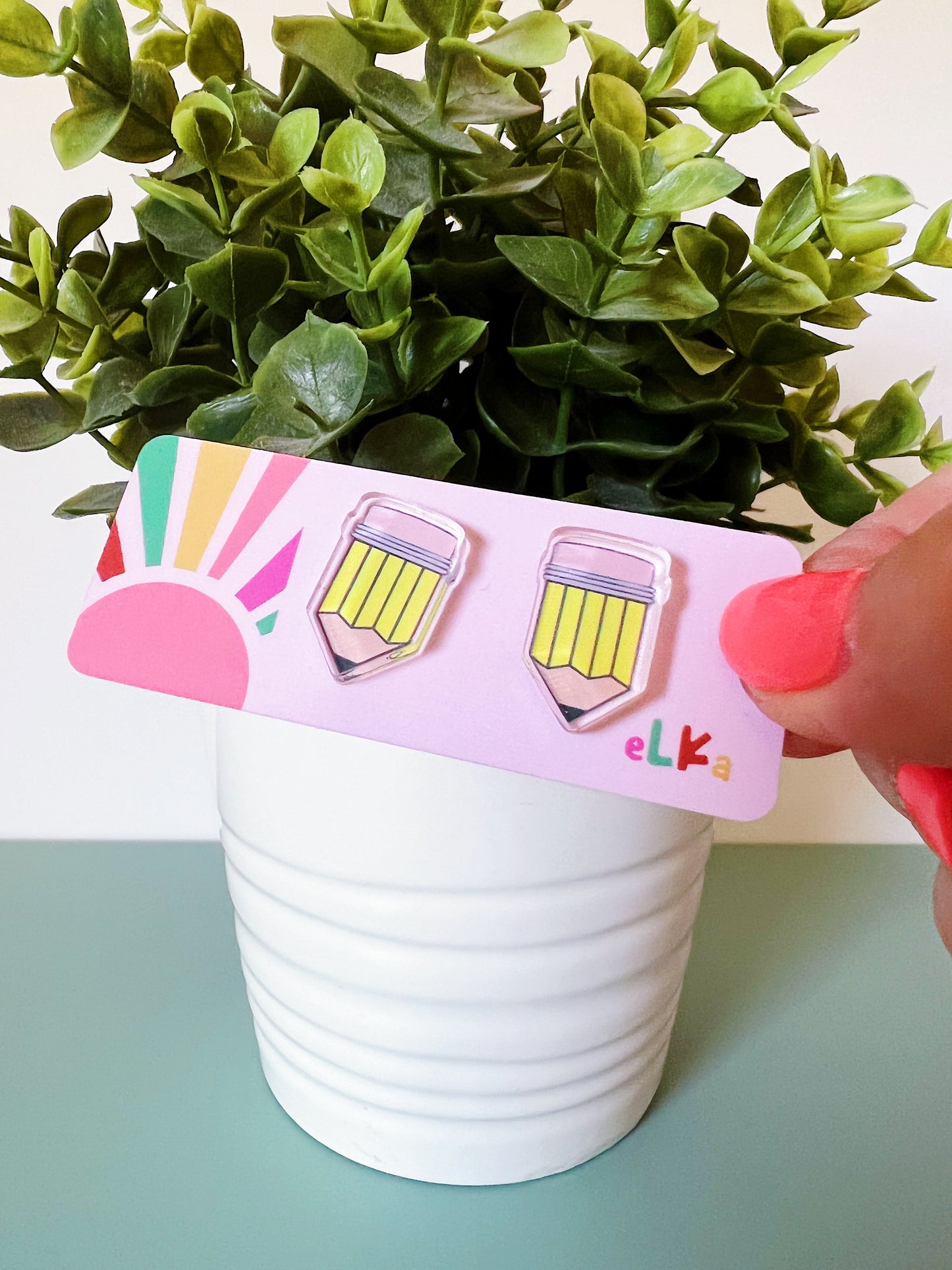 Pencil Mini Studs - Choose you Colour