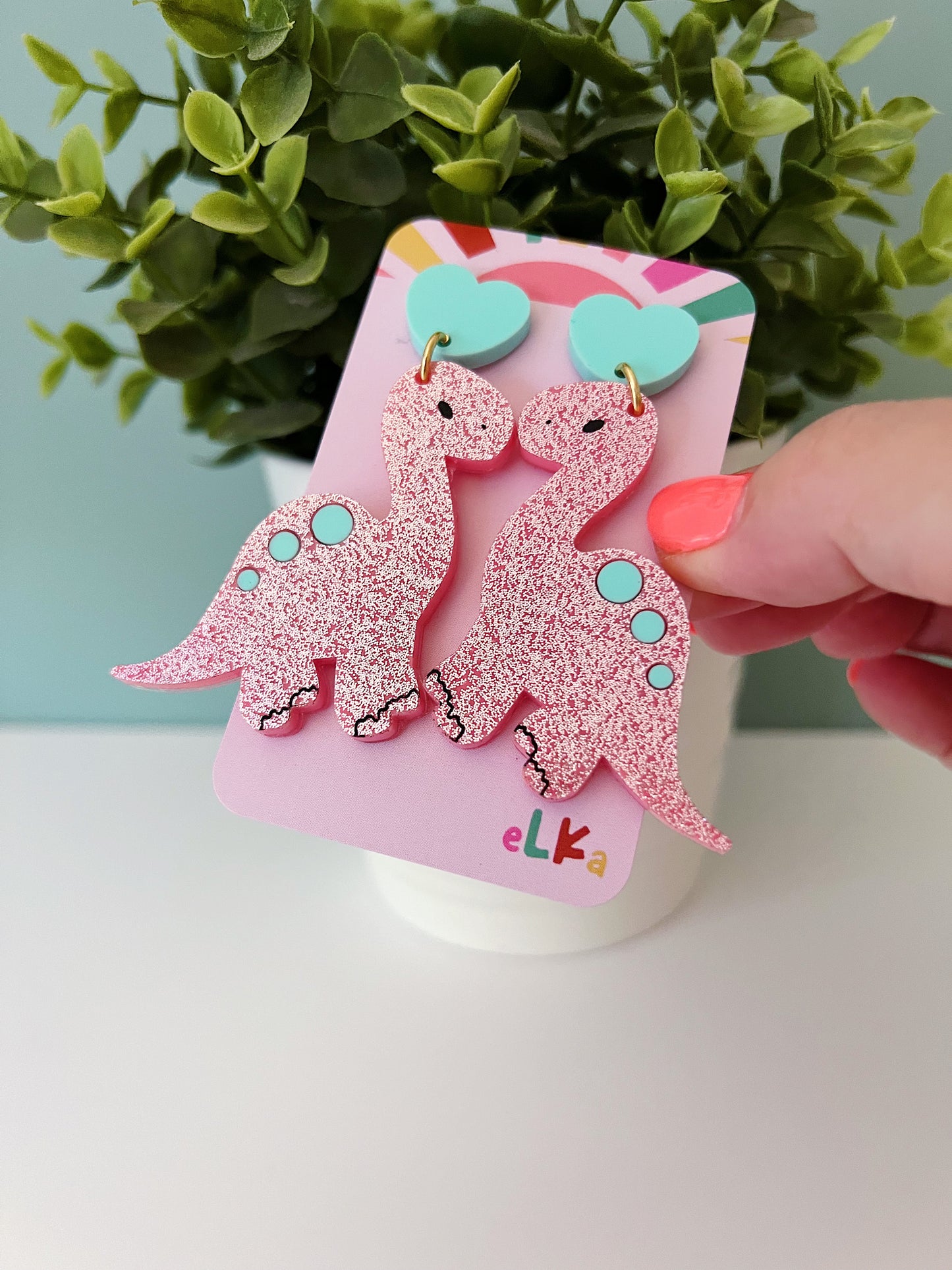 Betty Brontosaurus Layered Dangles - Choose your Colour