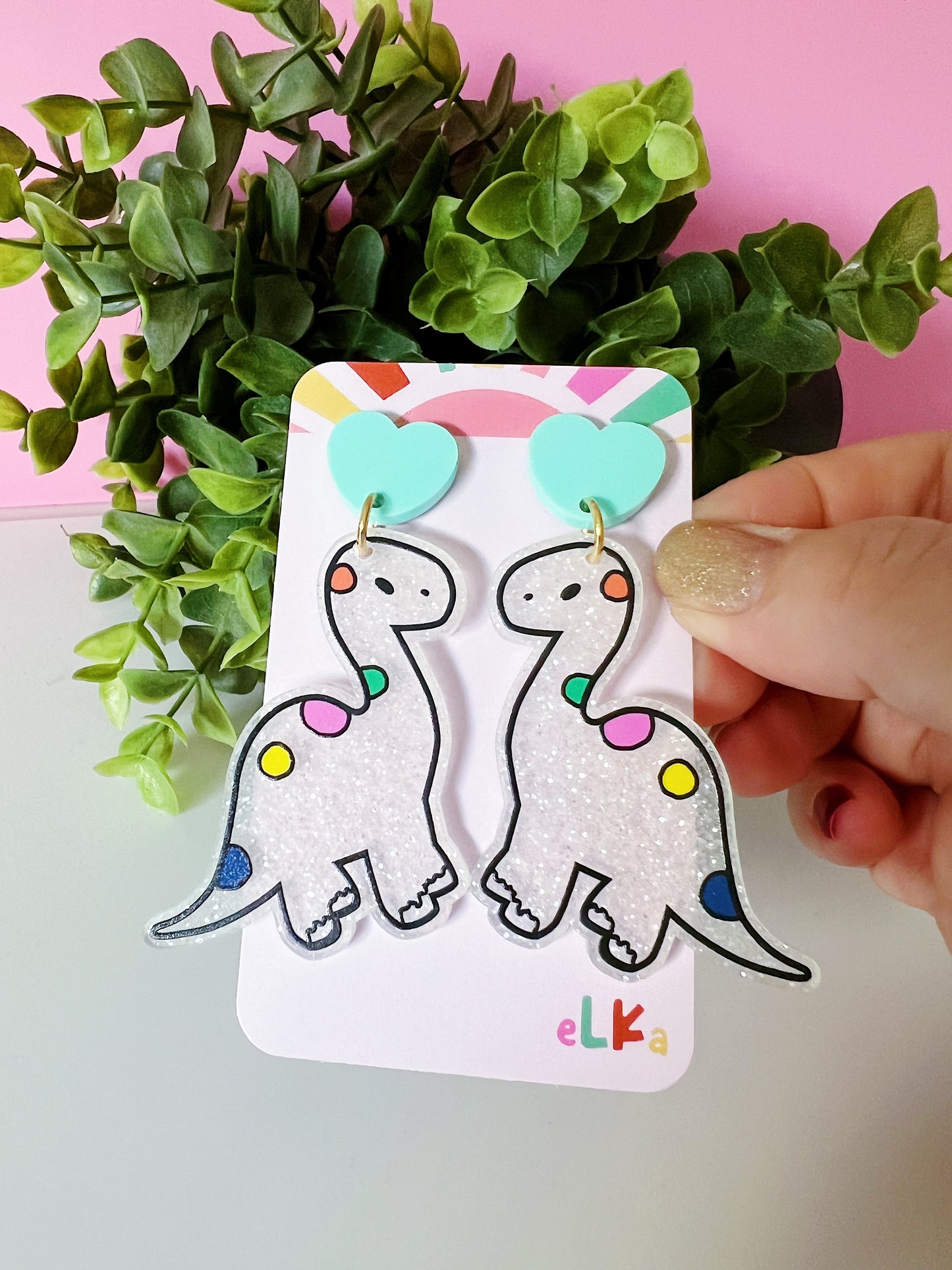 Betty Brontosaurus Fairydust Dangles - Choose your Colour