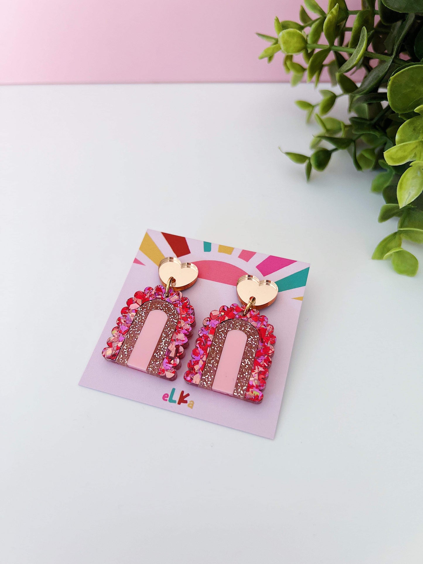 Frilly Archway Dangles - Choose Your Colour