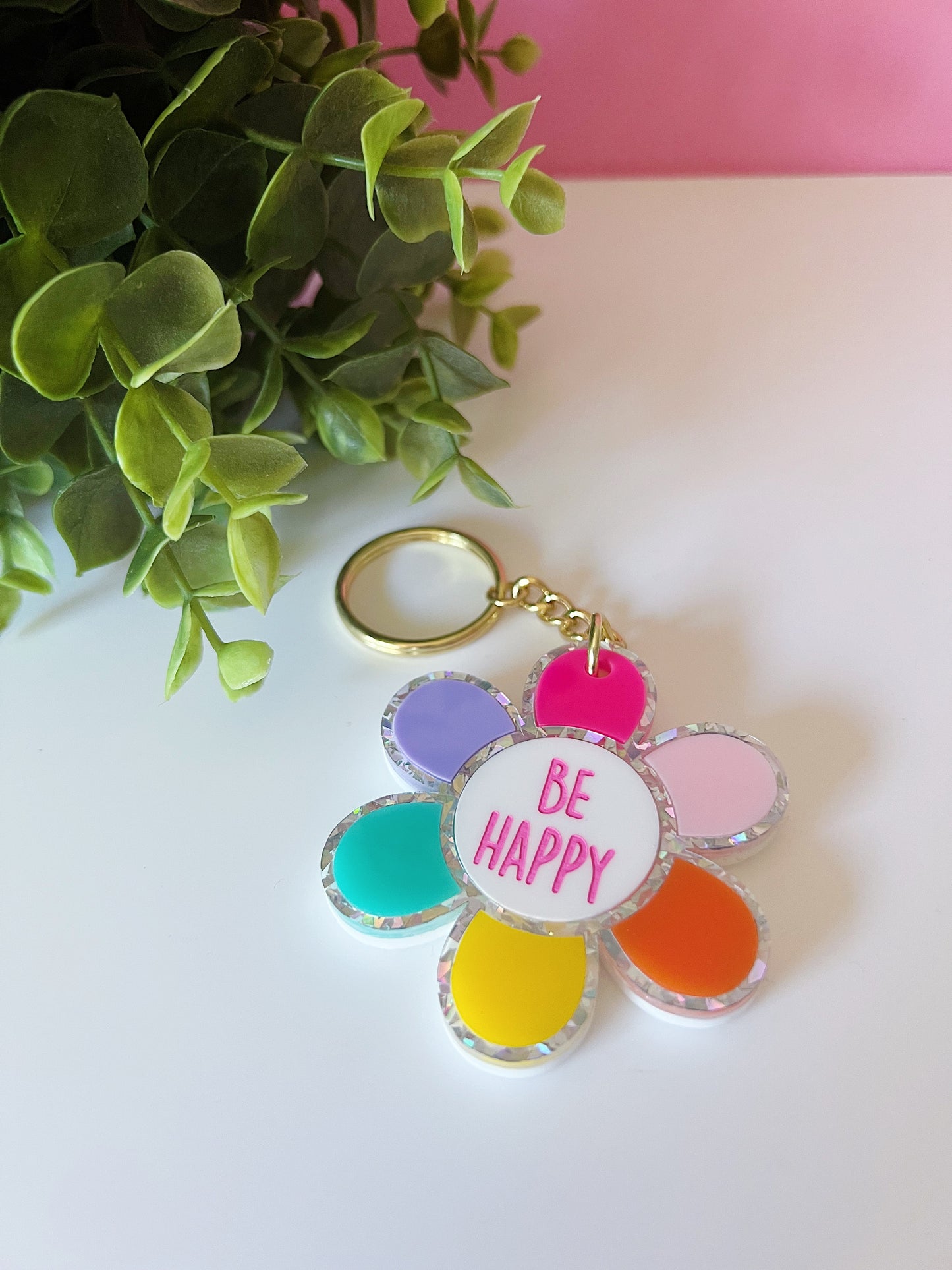 Be Happy Keyring