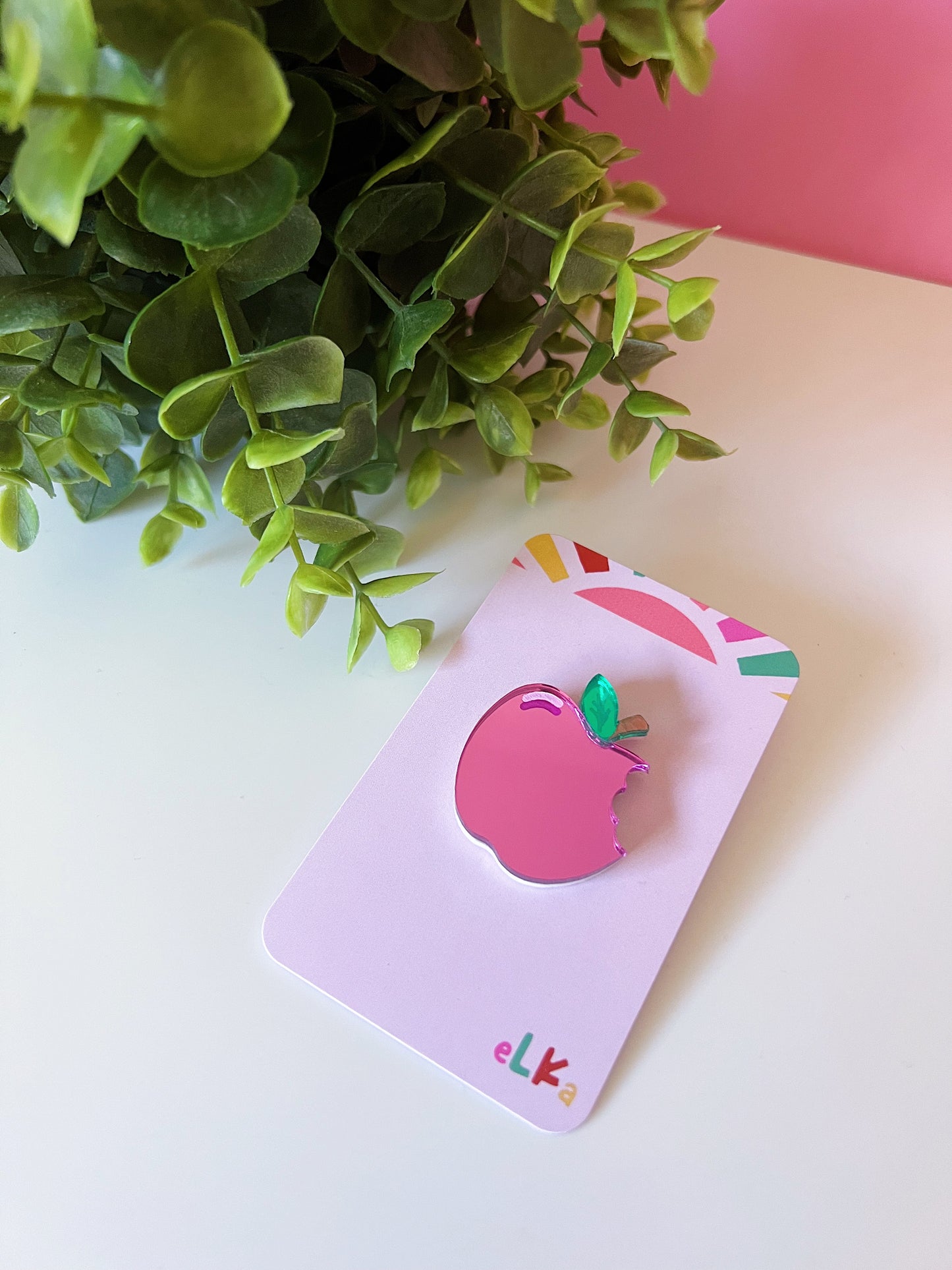 Delicious Apple Pin Brooch - Choose Your Colour
