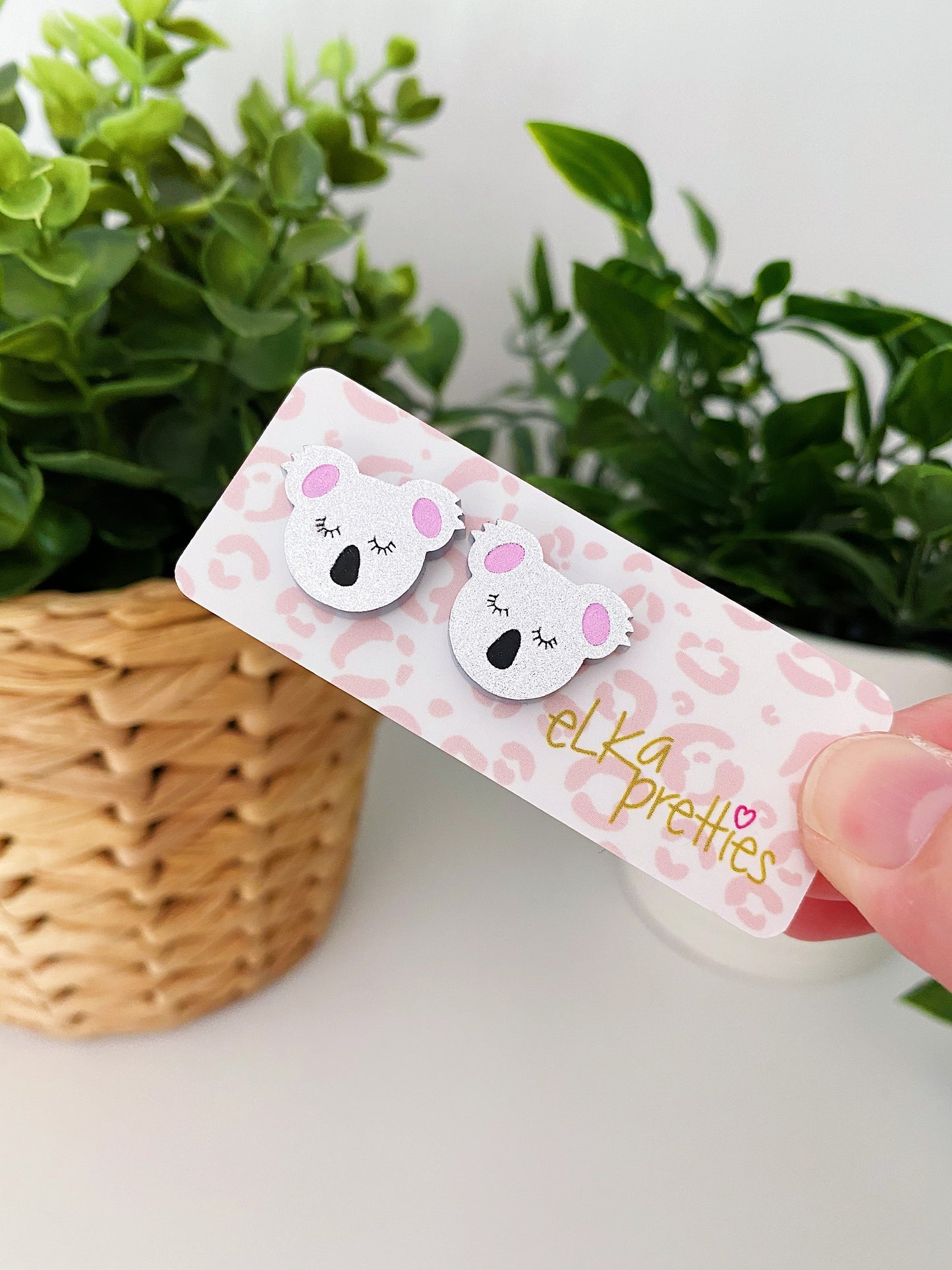 Kylie Koala Mini Studs - Silver