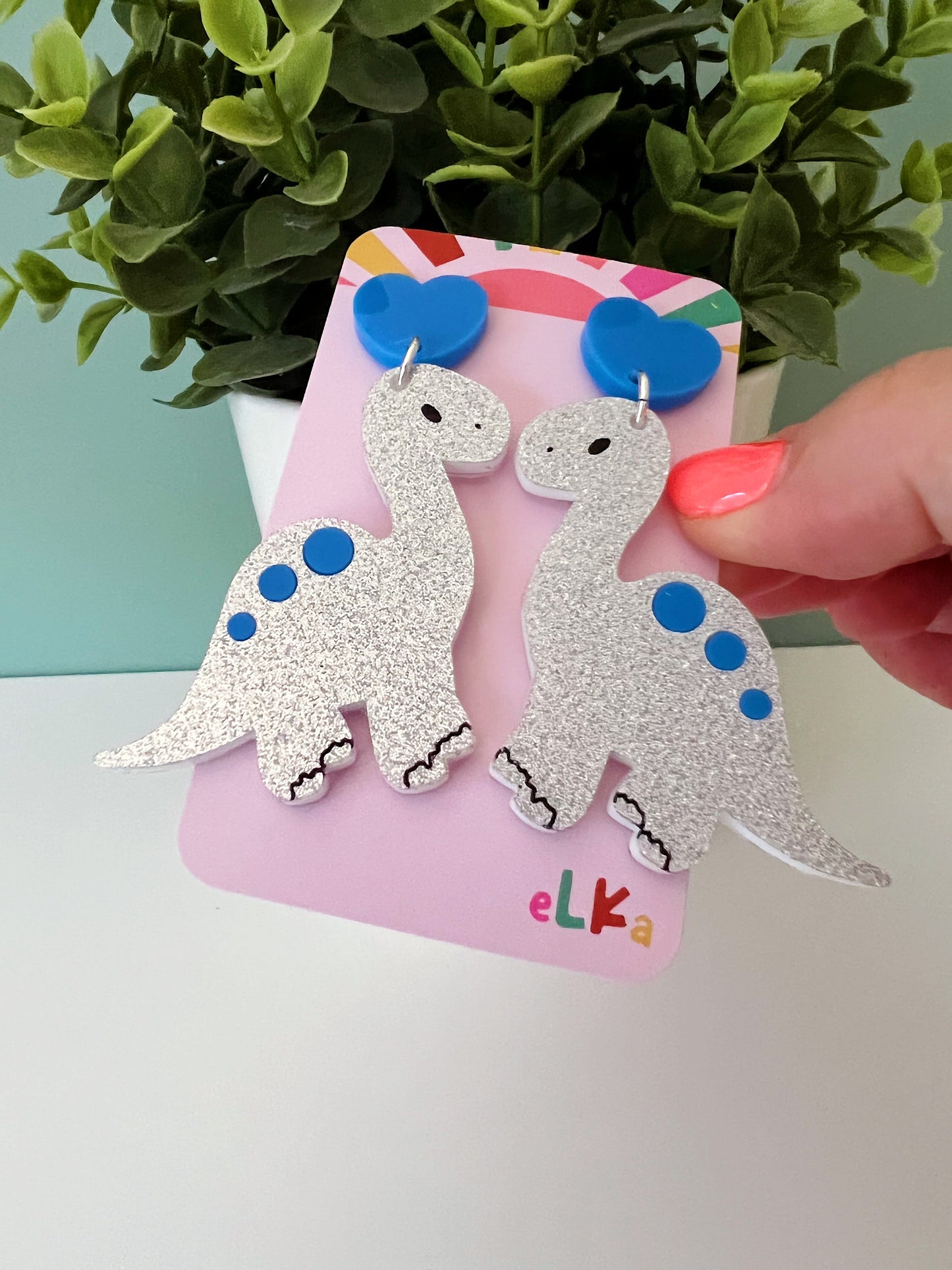 Betty Brontosaurus Layered Dangles - Choose your Colour