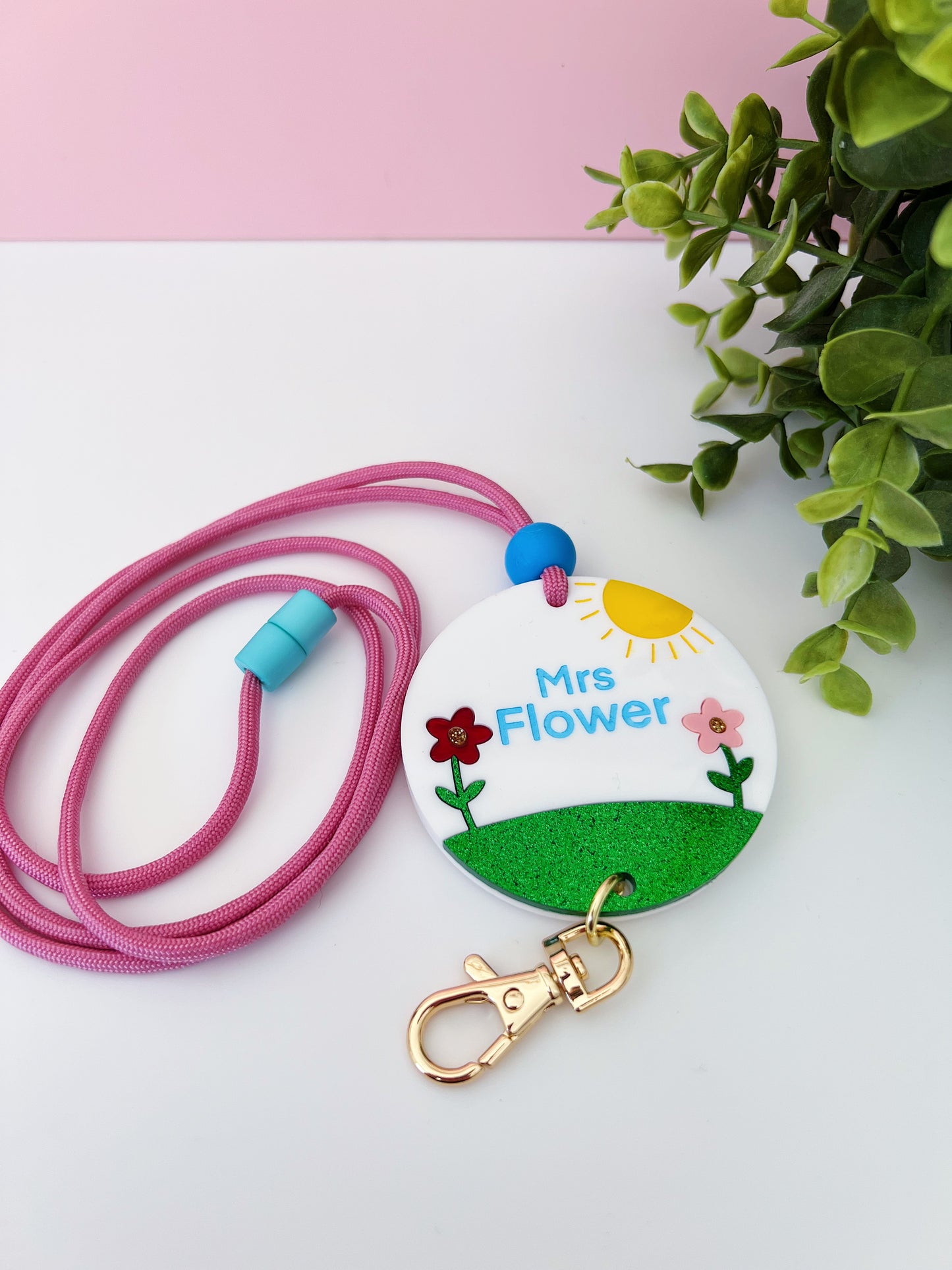 NEW PERSONALISED* Flower Garden Lanyard *PRE-ORDER
