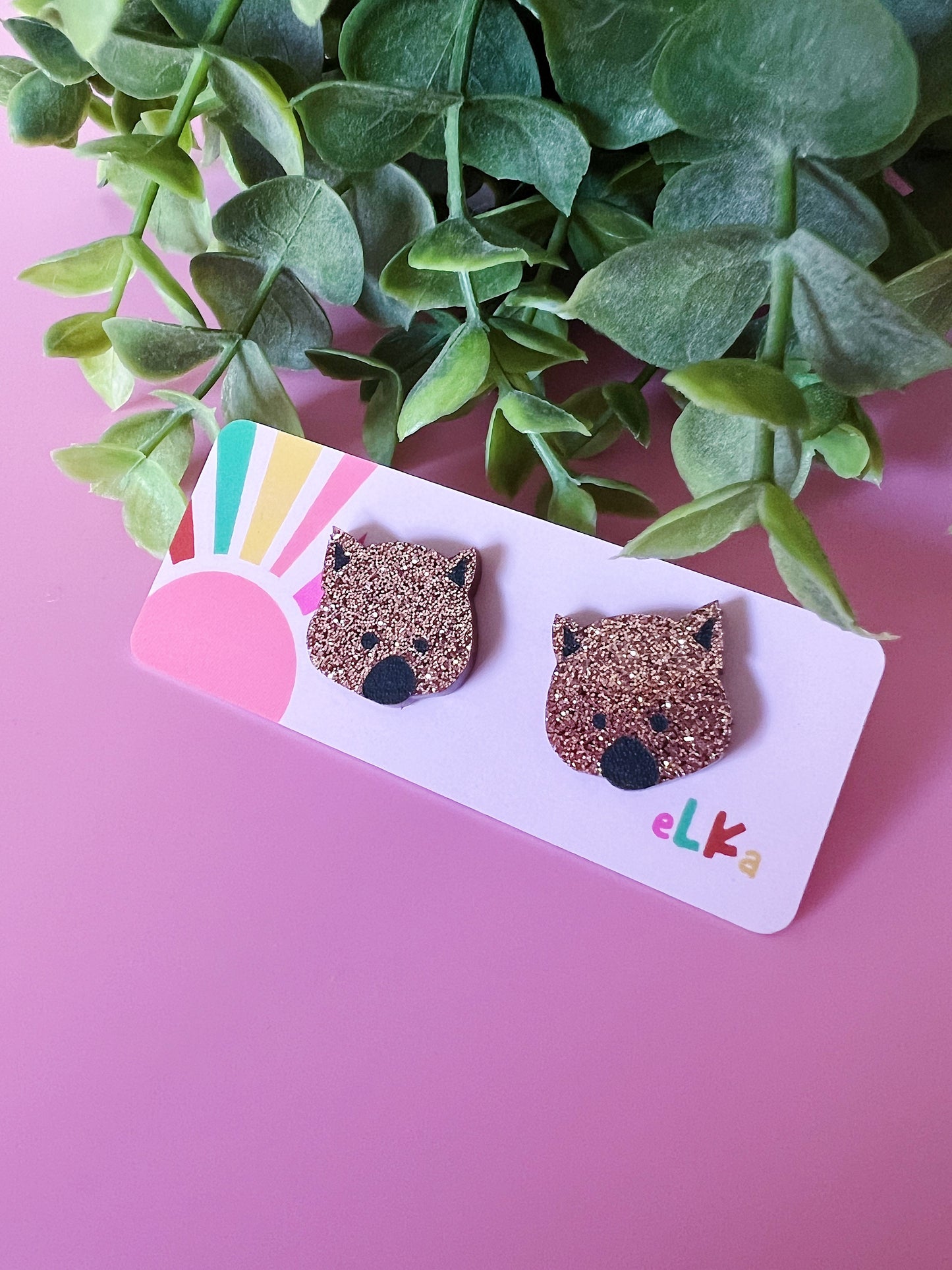Waffles the Wombat - Bronze Sparkle