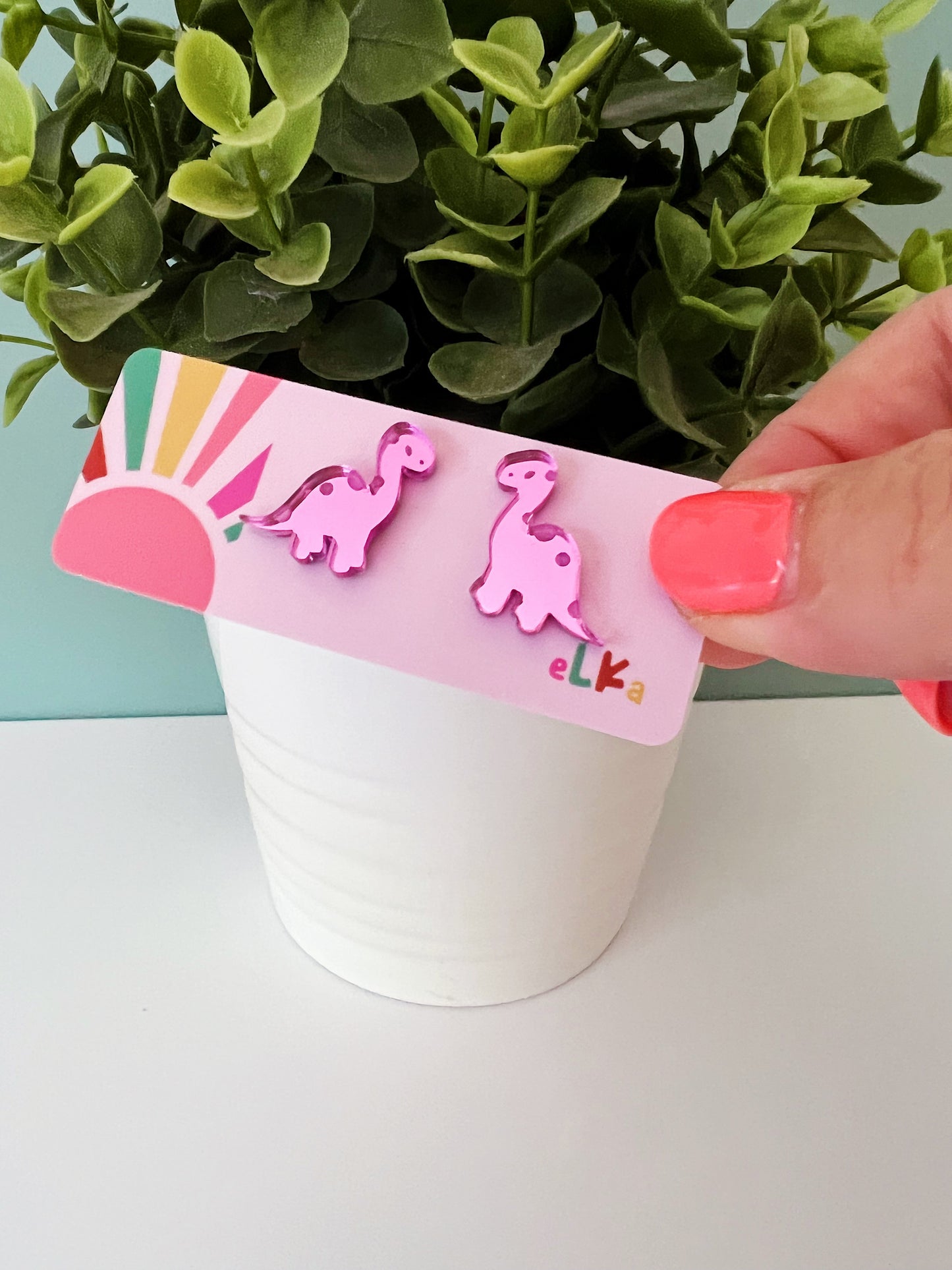 Betty Brontosaurus Mini Studs - Choose Your Colour