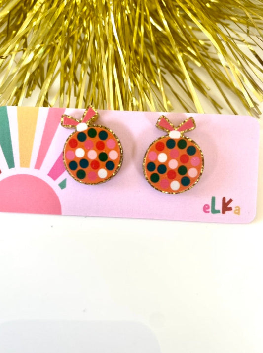 Cute Christmas Bauble Studs