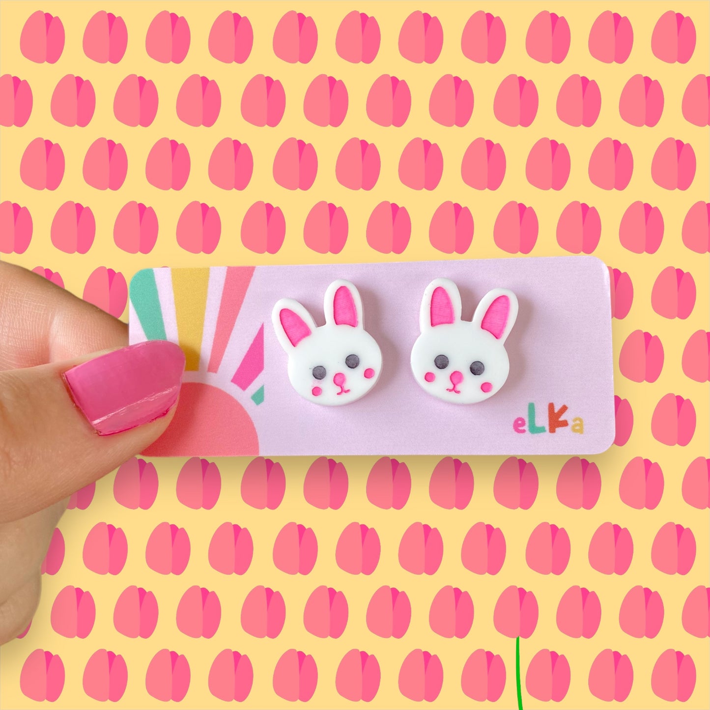 Easter Bunny Studs - two colour options