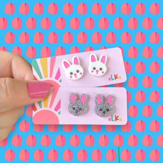 Easter Bunny Studs - two colour options