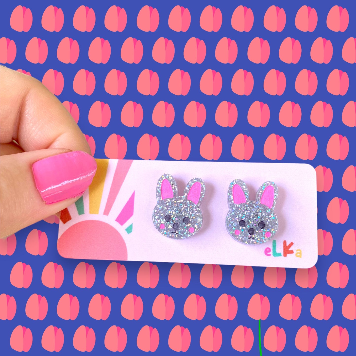 Easter Bunny Studs - two colour options