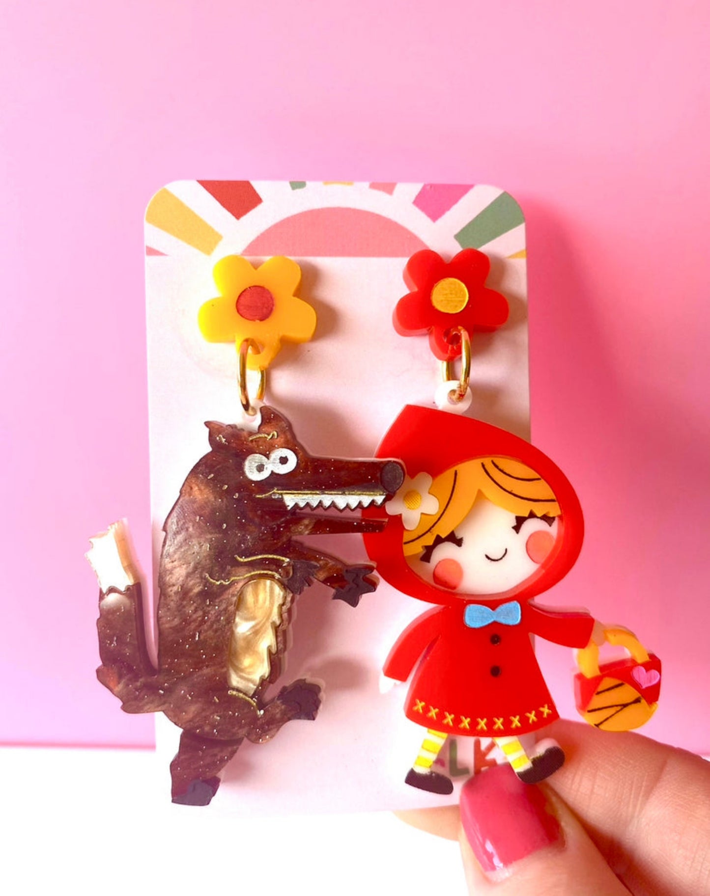 Little Red Riding Hood & Wolf Dangles