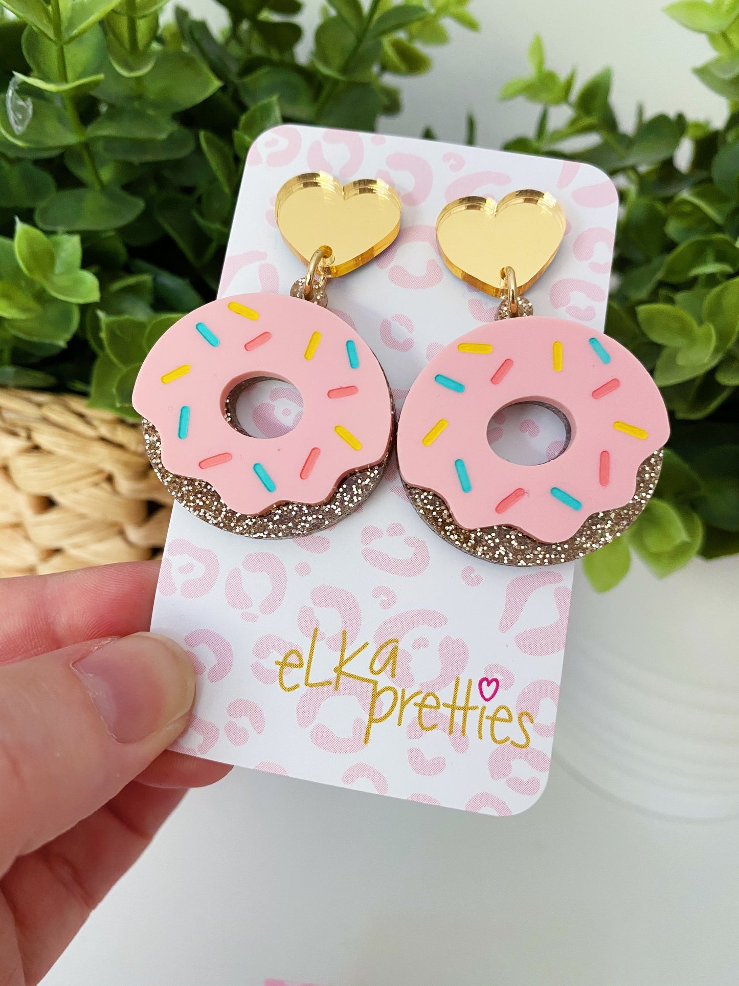 Donut Dangles - Blush Pink or White!