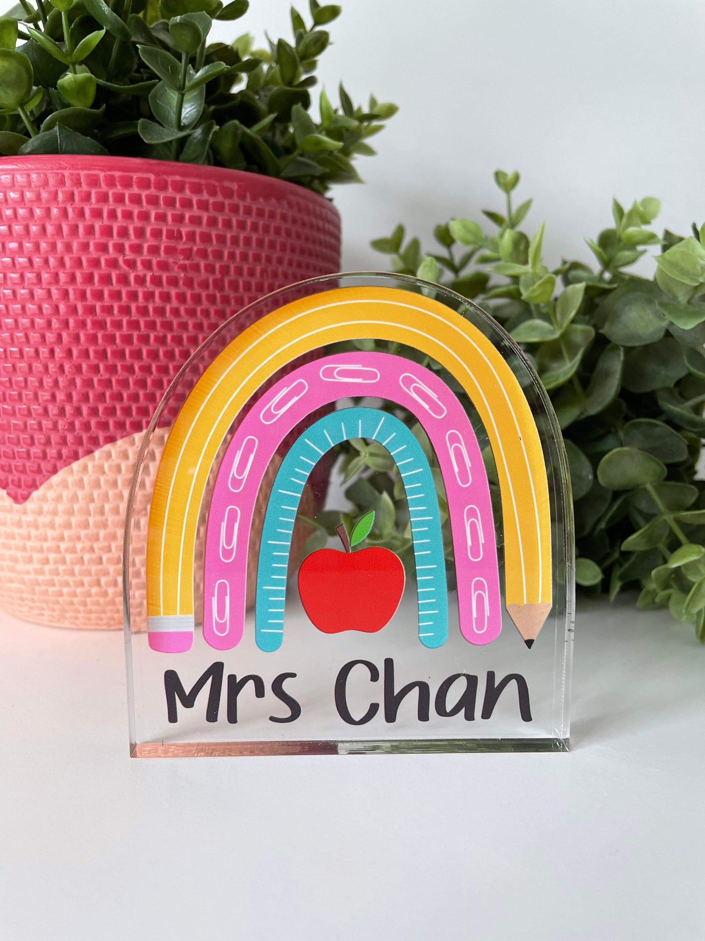 PERSONALISED Rainbow Desk Block  *PRE-ORDER